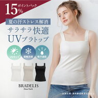 UVカット99.9％ 接触冷感 24時間 夏 消臭 吸水速乾 綿混 ブラトップ 垂れない 締めつけにくい ブラデリス…