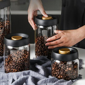 キャニスター 真空 保存容器 コーヒー豆収納 豆収納 4サイズ 真空容器 フードストッカー 梅雨対策 漬物 密封 ペットフード ストッカー フードキーパー 耐熱 耐冷 食洗機対応 調味料容器