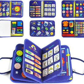 ビジーボード お着替えの練習 指先訓練 日常生活 モンテッソーリ 知育玩具 動かす 紐通し 靴紐結び ボタン ジッパー フェルト おもちゃ 1 2 3 4 5 6歳 五感 生活習慣おもちゃ 誕生日 女の子 男の子 プレゼント