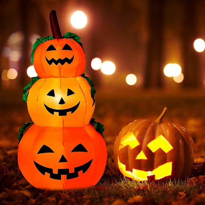 楽天市場】ハロウィン 飾り カボチャ かぼちゃ LEDライト 1.2m 
