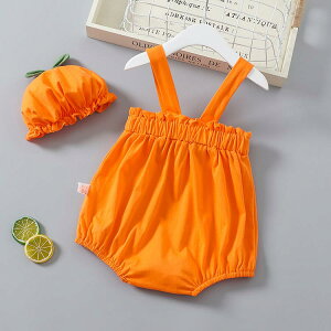 かぼちゃ ハロウィン 衣装 コスプレ カボチャ 赤ちゃん カバーオール キッズ かわいい 変装 出産祝い ベビー 子供 仮装 ロンパースきぐるみ サロペット つなぎ オールインワン パーティー イ