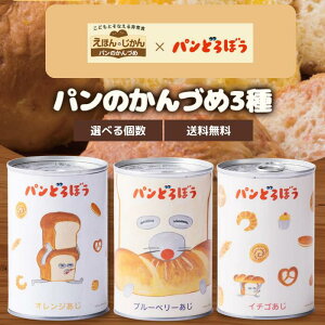 【非常食・5年保存】パンどろぼう パンのかんづめ パンアキモト 長期保存パン缶 3種 オレンジ イチゴ ブルーベリー 卵不使用 防災 備蓄用 ぱんどろぼう パン泥棒 送料無料