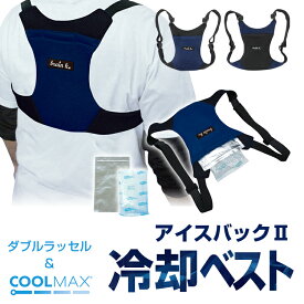 送料無料(一部地域を除く) 【KB-106 アイスバック2 （保冷剤付）】「日本熱中症協会認定品」保冷剤と気化熱効果のWダブル効果 速乾素材使用で快適な着心地 空調ウエアと併用可能 父の日 np