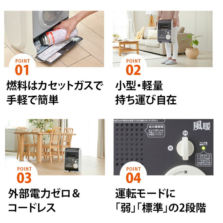 楽天市場】【イワタニ カセットガスファンヒーター 風暖 CB-GFH-5  