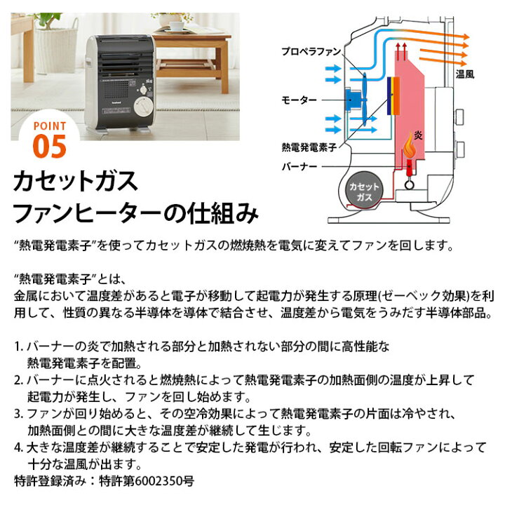 楽天市場】【イワタニ カセットガスファンヒーター 風暖 CB-GFH-5 