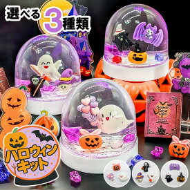 【工作キット】かわいいスノードーム手作りキット! 【ハロウィン】 手作り スノードーム キット イベント 小学生 工作 ジャックオランタン おばけ プレゼント 子供 簡単 親子 低学年 高学年 男の子 女の子 幼児 図工 学習 インテリア 子ども会 ワークショップ スノーグローブ