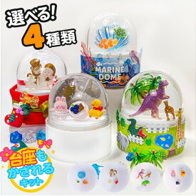 【工作キット】台座も飾れるスノードームキット！ スノードーム手作りキット 小学生の夏休みの自由研究やイベントに最適！ / 手作り スノードーム キット 夏休み 冬休み イベント 小学生 自由研究 宿題 工作 ねじ式 プレゼント 子供 簡単 親子