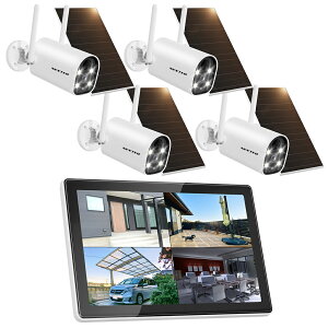 F.R.C. �G�t�E�A�[���E�V�[ NEXTEC [ SET-14S41-4 ] �l�b�g���[�N�h�ƃJ���� x4�� + 10�C���`���j�^�[���ڃ��R�[�_�[(1TB HDD����) �Z�b�g 400����f�E �\�[���[�p�l�����ځE�Ď��J�����EIP�J���� ���C��