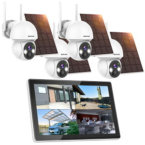 F.R.C. �G�t�E�A�[���E�V�[ NEXTEC [ SET-14S44R-4 ] �l�b�g���[�N�h�ƃJ���� x4�� + 10�C���`���j�^�[���ڃ��R�[�_�[(1TB HDD����) �Z�b�g 400����f�E �\�[���[�p�l�����ځEPTZ�@�\���ڊĎ��J�����EIP�J