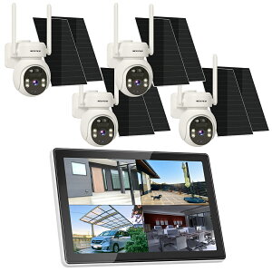 F.R.C. �G�t�E�A�[���E�V�[ NEXTEC [ SET-14S45R-4 ] �l�b�g���[�N�h�ƃJ���� ×4�� + 10�C���`���j�^�[���ڃ��R�[�_�[(1TB HDD����) �Z�b�g 400����f�E �_�u���\�[���[�p�l�����ځEPTZ�@�\���ڊĎ��J��