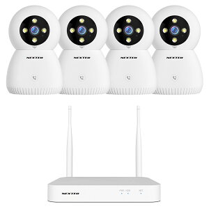 F.R.C. �G�t�E�A�[���E�V�[ NEXTEC [ SET-11A53R-4 ] ���c����y�b�g�̌����ɍœK�ȃl�b�g���[�N�J���� ×4�� + 1TB HDD���ڃ��R�[�_�[(10��܂Őڑ��\) �̃Z�b�g �b500����f�EPTZ�@�\���� �Ď��J��