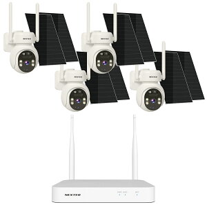 F.R.C. �G�t�E�A�[���E�V�[ NEXTEC [ SET-11S45R-4 ] �l�b�g���[�N�h�ƃJ���� ×4�� + 1TB HDD���ڃ��R�[�_�[(10��܂Őڑ��\) �̃Z�b�g �b400����f�E �_�u���\�[���[�p�l�����ځEPTZ�@�\���ڊĎ��J��