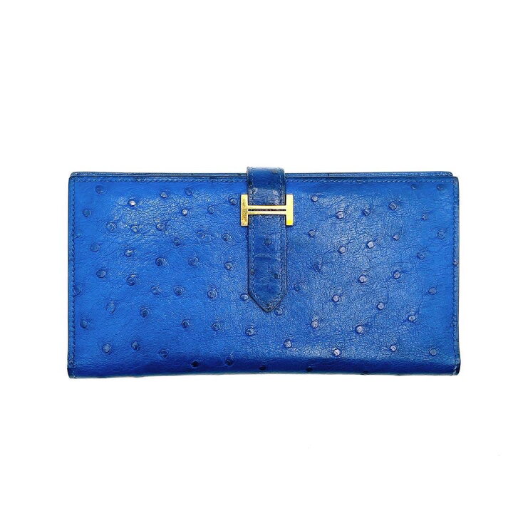 楽天市場】HERMES エルメス ベアンスフレ オーストリッチ 長財布 二  