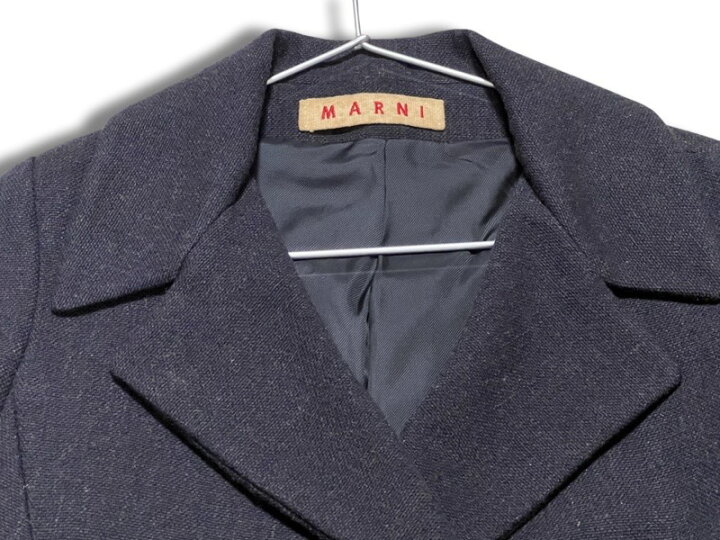 楽天市場】MARNI マルニ ショート丈 シングルブレスト ピーコート 