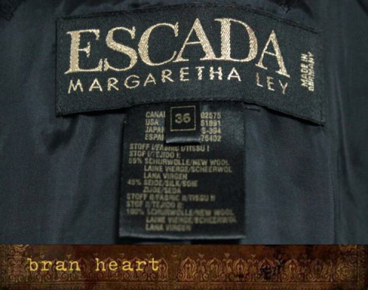 楽天市場】ESCADA エスカーダ 千鳥格子柄 シルク混 ジャケット【中古 