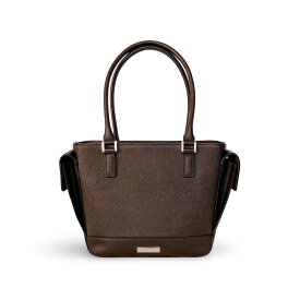 BURBERRY バーバリー ノバチェック 台形 レザー トートバッグ ブラウン【中古】【鑑定済み】