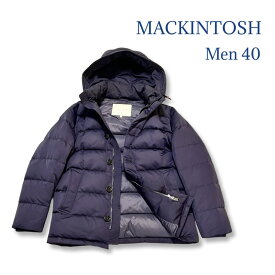MACKINTOSH マッキントッシュ フード ダウンジャケット ネイビー size 40 メンズ アウター 正規品 ルーマニア製【中古】【鑑定済み】【送料無料】