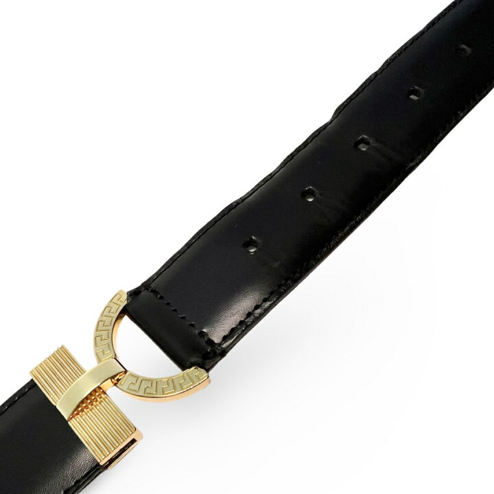 楽天市場】VERSACE ヴェルサーチェ グレカ刻印 レザー ベルト 4203  