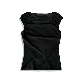 FOXEY NEW YORK フォクシー ニューヨーク ノースリーブ カットソー トップス size 40 ブラック レディース【中古】【鑑定済み】