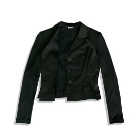 FOXEY フォクシー シングル 3ボタン ショート丈 ストレッチ ジャケット size40 ブラック レディース ビジネス セレモニー 冠婚葬祭 卒業式 入学式【中古】【鑑定済み】