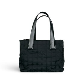 CHANEL シャネル ニュートラベルライン MM ココマーク ナイロン トートバッグ 黒 【中古】【鑑定済み】