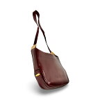 BALLY バリー ヴィンテージ レザー ショルダーバッグ ボルドー ゴールド イタリア製 ABランク【中古】【鑑定済み】【送料無料】