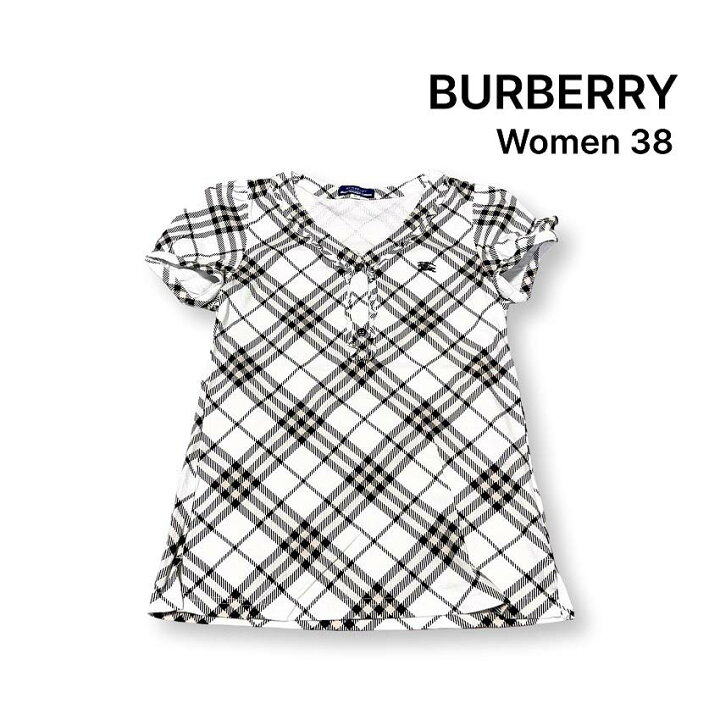 楽天市場】BURBERRY BLUE LABEL ノバチェック柄 フリル 半袖 Tシャツ 
