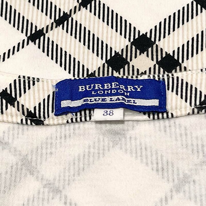 楽天市場】BURBERRY BLUE LABEL ノバチェック柄 フリル 半袖 Tシャツ