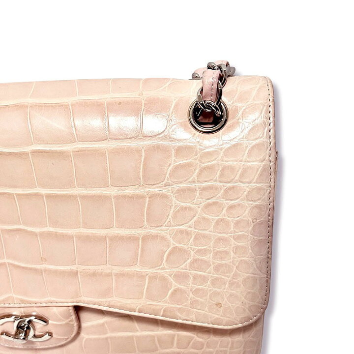 楽天市場】CHANEL シャネル 希少 ピンク クロコ マトラッセ チェーン 