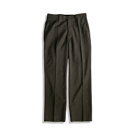 ARMANI COLLEZIONI アルマーニ コレツィオーニ ストライプ スラックス パンツ size48/R ダークブラウン メンズ【中古】【鑑定済み】