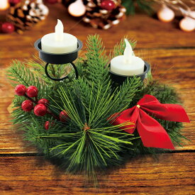 Branch Trees® クリスマス キャンドルホルダー LEDティーライト 2個付き 本物のキャンドルのようにゆらゆらと揺らめきます