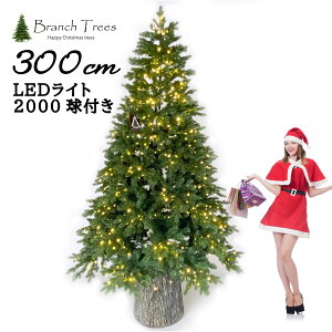Branch TreesR 2023NNEW ō NX}Xc[ XL@LEDCg 2000t  300cm 3m@܂Ŗ{̂悤Ȃ݂̖ؕ̓y 2ނ̐Iȃ~̗tō\ TPX23-046-LED-300cm XL@V[[ Vb