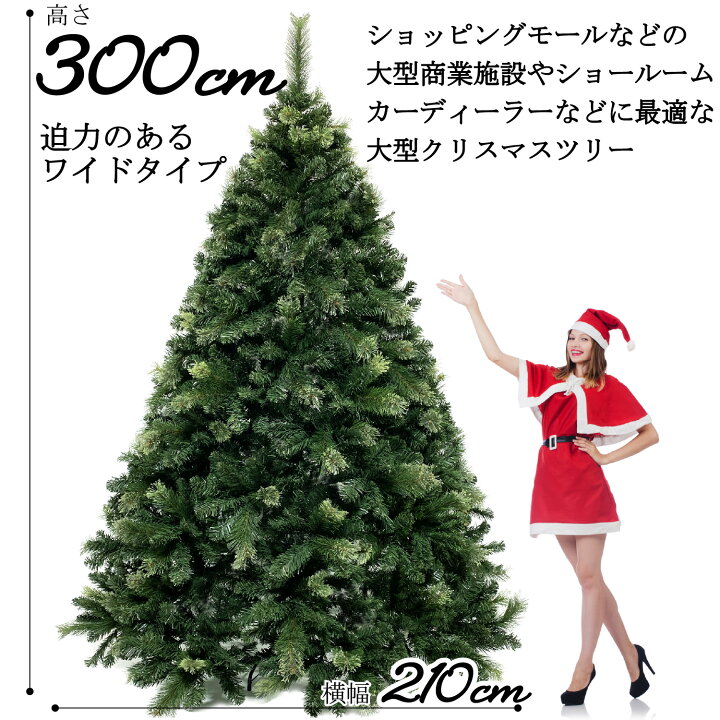 楽天市場】Branch Trees® 大型 クリスマスツリー D 300cm ヌードツリー 