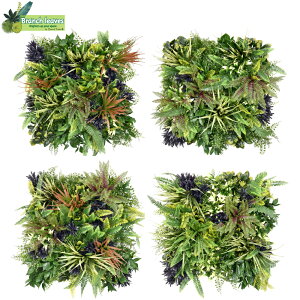 Branch leaves �E�H�[���O���[�� 50cm×50cm 4���Z�b�g CCGK017�@�t�F�C�N�O���[�� �܂�Ŗ{���̂悤�ȑ��� �l�H�ϗt�A�� �C���e���A �����i by Branch TreesR CCGK017