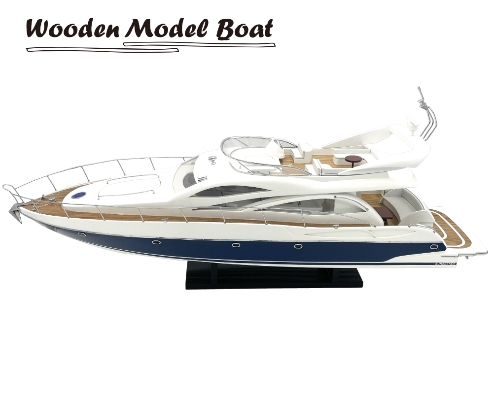 楽天市場】木製模型 クルーザー 船 Sunseeker Manhattan 64 【Wooden