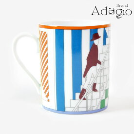 【新品同様・未使用】HERMES エルメス マグ〈プロムナード〉 マグカップ コップ 300ml 陶器 HERMES エルメス コップ 食器（中古）