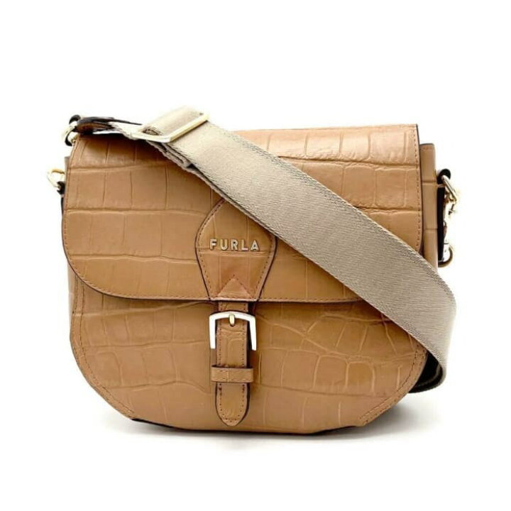 楽天市場】【中古】良品 FURLA フルラ クロコ 型押し レザー  
