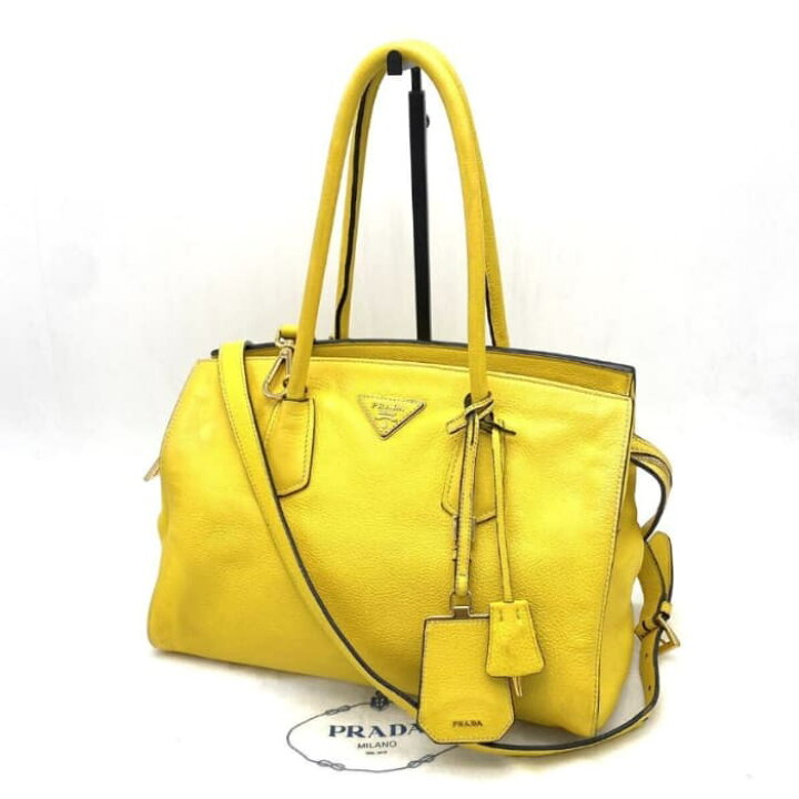 楽天市場】【中古】良品 PRADA プラダ 三角ロゴ プレート 2way レザー  