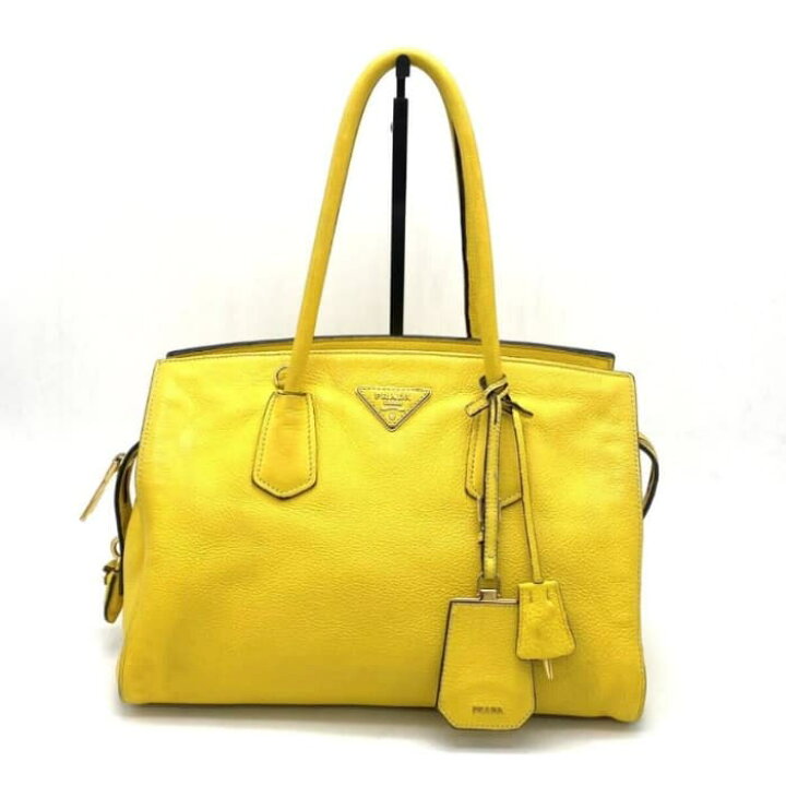 楽天市場】【中古】良品 PRADA プラダ 三角ロゴ プレート 2way レザー 