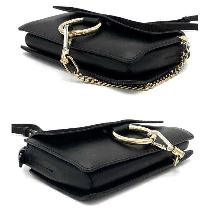 楽天市場】【中古】極美品 Chloe クロエ ロゴ スエード × レザー 