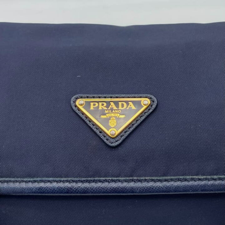 楽天市場】【中古】良品 PRADA プラダ 三角ロゴ プレート ナイロン 