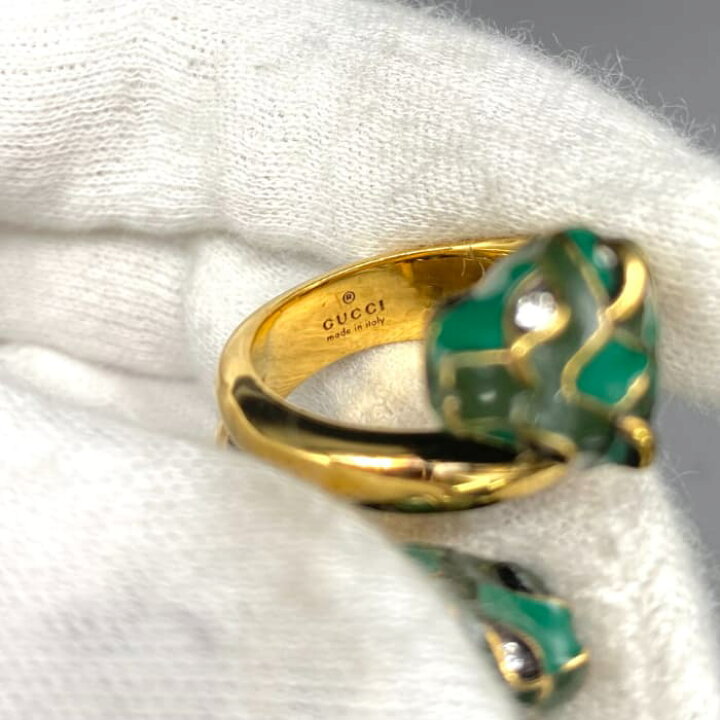 楽天市場】【中古】美品 GUCCI グッチ タイガー ヘッド ラインストーン 