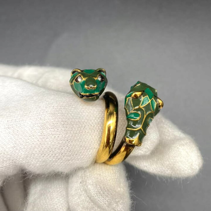 楽天市場】【中古】美品 GUCCI グッチ タイガー ヘッド ラインストーン  