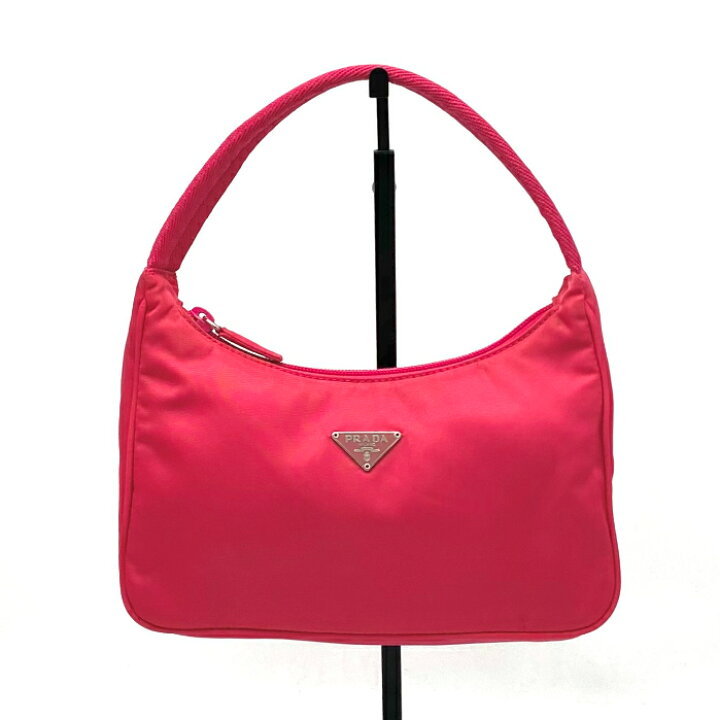 楽天市場】【中古】美品 PRADA 三角ロゴ プレート ナイロン ミニ 