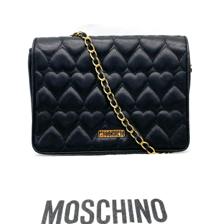 楽天市場】【中古】良品 MOSCHINO モスキーノ ハート キルティング 
