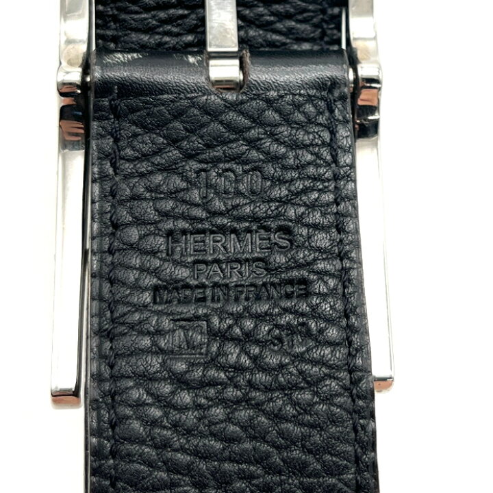 楽天市場】【中古】美品 HERMES エルメス アピ 100 レザー ベルト ▢M 