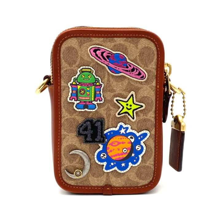 楽天市場】【中古】美品 COACH コーチ パッチ ロゴ チャーム レザー 