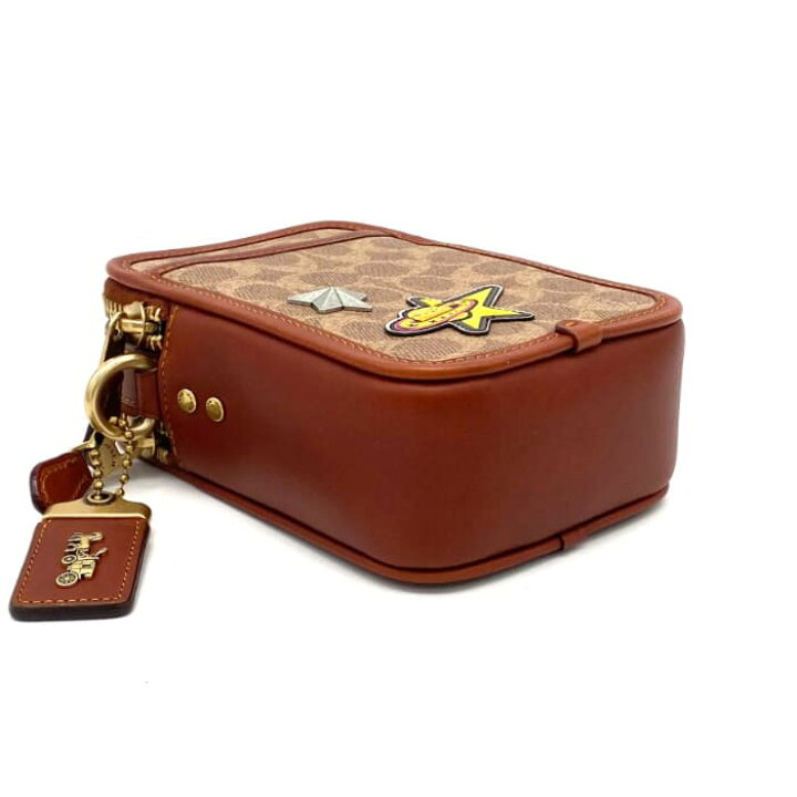 楽天市場】【中古】美品 COACH コーチ パッチ ロゴ チャーム レザー 
