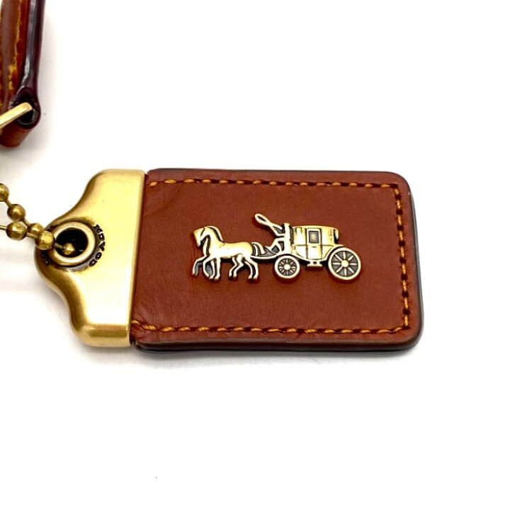 楽天市場】【中古】美品 COACH コーチ パッチ ロゴ チャーム レザー 