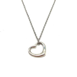 【中古】美品 Tiffany ＆ Co. ティファニー オープンハート シルバー925 ネックレス fY0136A